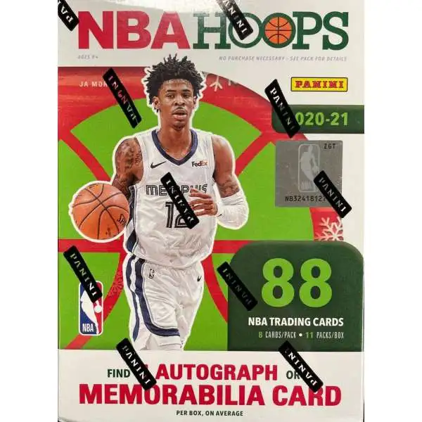 NBA Panini 2020-21 HOLIDAY Hoops Basketball Trading Card BLASTER Box [11 Packs, 1 Autograph OR Memorabilia Card]
