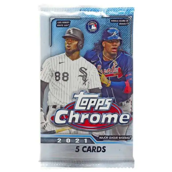 MLB Topps 2021 Chrome Baseball Trading Card MEGA Pack [5 Cards]