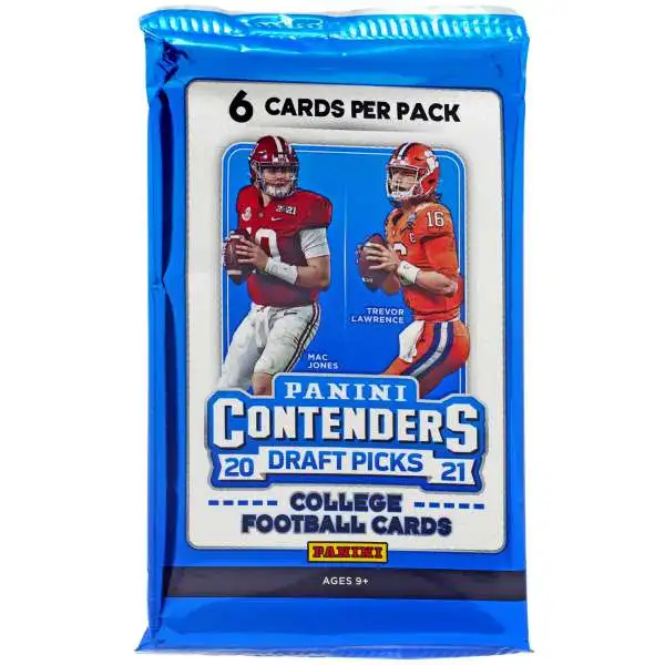 NFL Panini 2020-21 Contenders Draft Picks Football Trading Card RETAIL Pack [6 Cards]