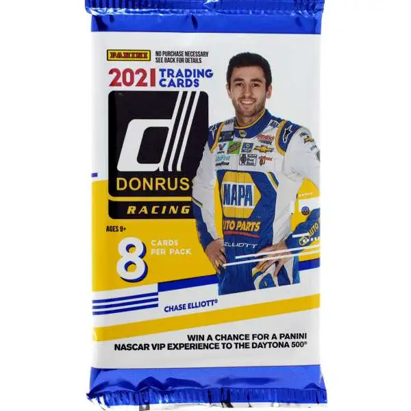 NASCAR Donruss 2021 Racing Trading Card HOBBY Pack [8 Cards]