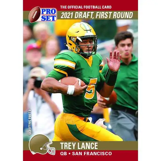 NFL San Francisco 49ers 2021 Pro Set Draft Day Football Trey Lance PSDD3