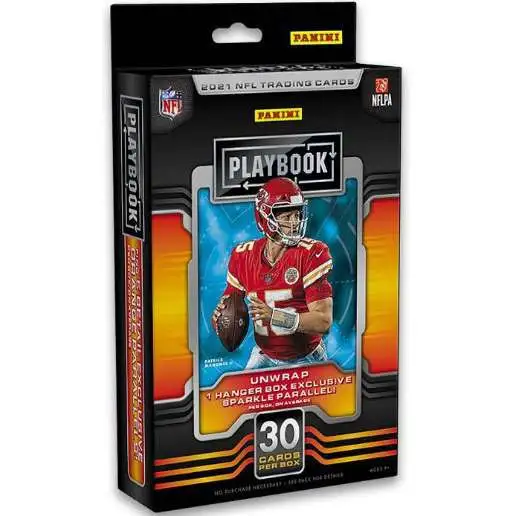 NFL Panini 2021 Playbook Football Trading Card HANGER Box [30 Cards]