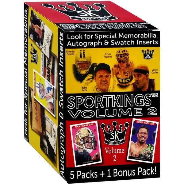 Sportkings 2021 Volume 2 Trading Card BLASTER Box [5 Packs + 1 Bonus Pack]