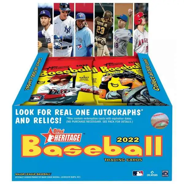 MLB Topps 2022 Heritage Baseball Trading Card RETAIL Box [24 Packs]