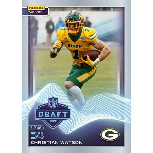 NFL Green Bay Packers 2022 Instant Draft Night Football Christian Watson #17 [Rookie Card]