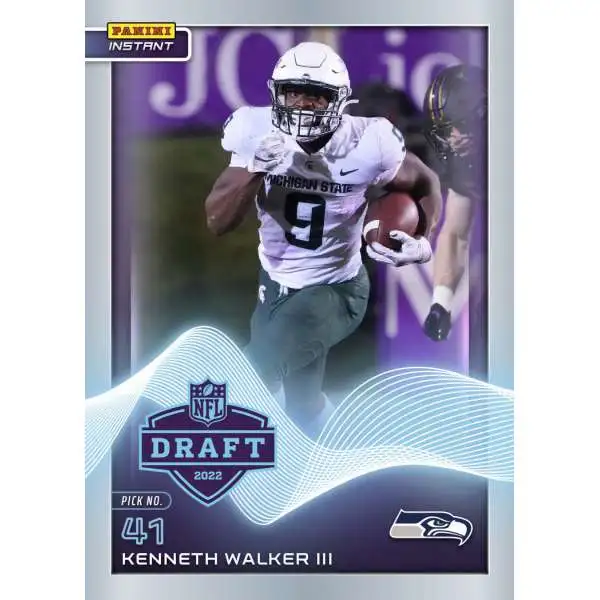 NFL Seattle Seahawks 2022 Instant Draft Night Football Kenneth Walker III #19 [Rookie Card]