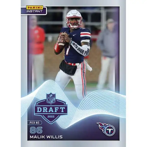 NFL Tennessee Titans 2022 Instant Draft Night Football Malik Willis #25 [Rookie Card]