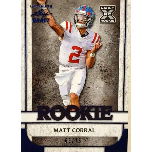 NFL Leaf 2022 Ultimate Draft Football /75 Matt Corral #15 [Rookie]