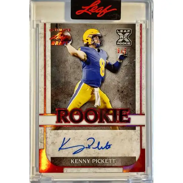 NFL Leaf 2022 Ultimate Draft Football 5/5 Kenny Pickett RA-KP1 [Rookie Auto]