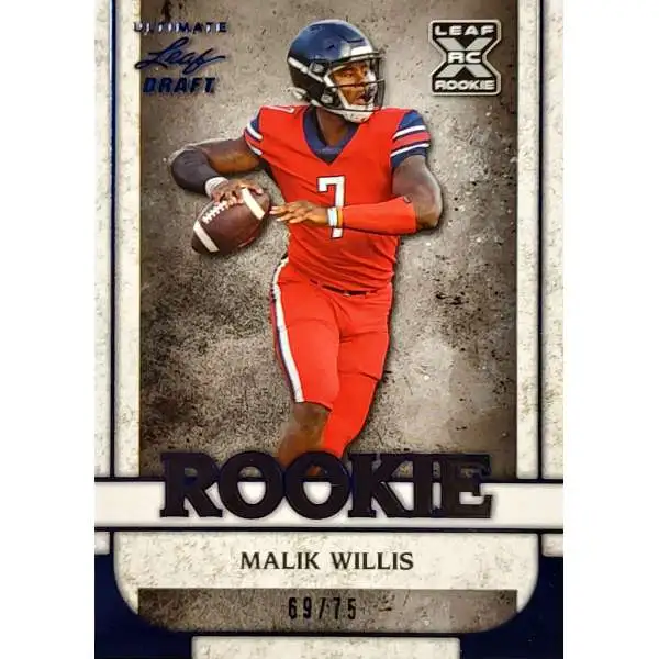 NFL Leaf 2022 Ultimate Draft Football /75 Malik Willis #14 [Rookie]