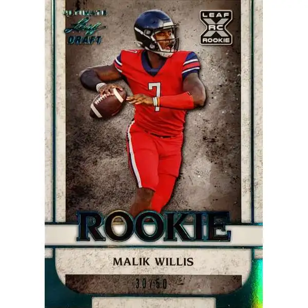 NFL Leaf 2022 Ultimate Draft Football 30/50 Malik Willis #14 [Rookie]