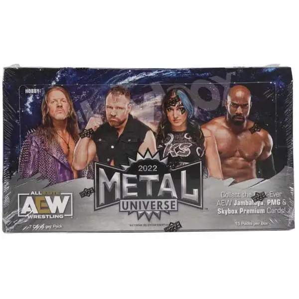 Metal Universe Upper Deck 2022 All Elite AEW Wrestling Trading Card HOBBY Box [15 Packs]