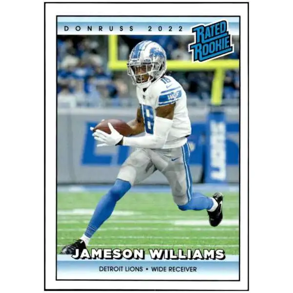 NFL 2022 Instant Donruss Rated Rookies Retro Football 1 of 4094 Jameson Williams #7