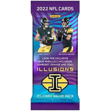 NFL Panini 2022 Illusions Football Trading Card VALUE Pack [20 Cards]