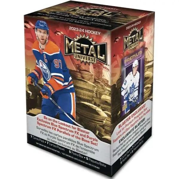 NHL Skybox 2023-24 Metal Universe Hockey Trading Card BLASTER Box [5 Packs]