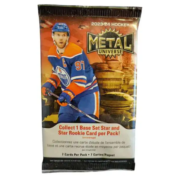 NHL Skybox 2023-24 Metal Universe Hockey Trading Card BLASTER Pack [7 Cards]