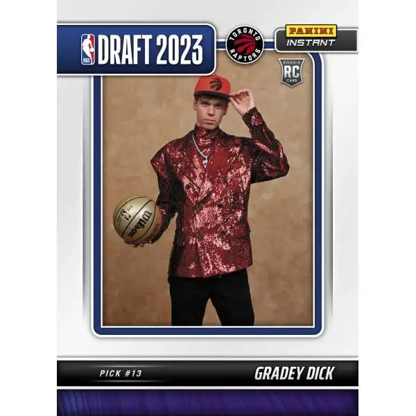 2023-24 Prizm Draft Picks - GRADEY DICK - Fearless Silver Prizm Rookie -  Raptors