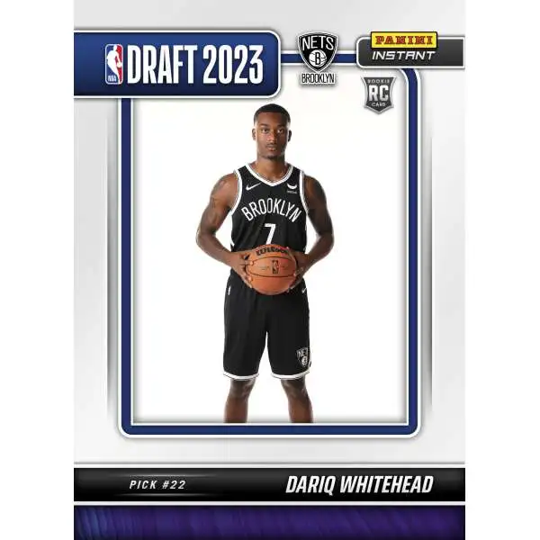 NBA 2023-24 Instant Draft Night Basketball Dariq Whitehead Exclusive #19 [Rookie, Pick #22]