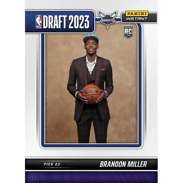 NBA Charlotte Hornets 2023-24 Instant Draft Night Basketball Brandon Miller Exclusive #2 [Rookie, Pick #2]