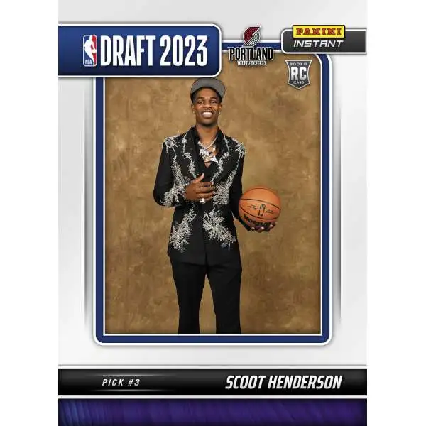 NBA Portland Trail Blazers 2023-24 Instant Draft Night Basketball Scoot Henderson Exclusive #3 [Rookie, Pick #3]