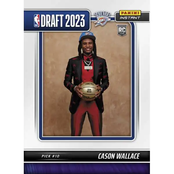 NBA Oklahoma City Thunder 2023-24 Instant Draft Night Basketball Cason Wallace Exclusive #8 [Rookie, Pick #10]