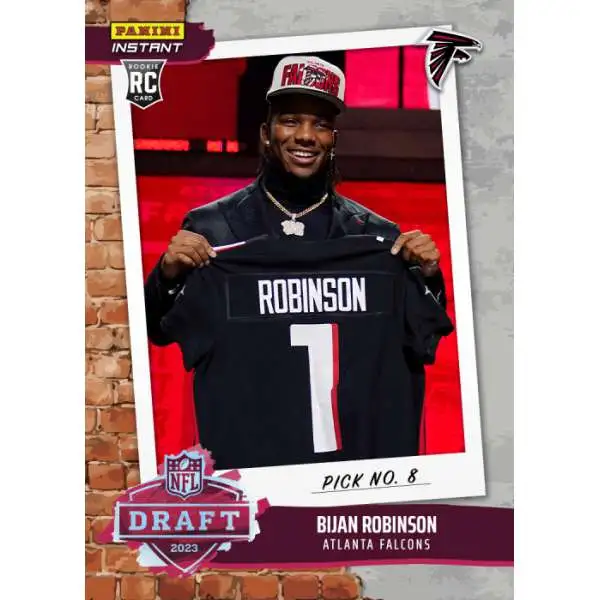 NFL Atlanta Falcons 2023 Instant Draft Night Football Bijan Robinson DN5 [Rookie Card]