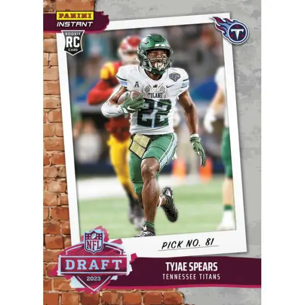 NFL Tennessee Titans 2023 Instant Draft Night Football Tyjae Spears DN18 [Rookie Card]