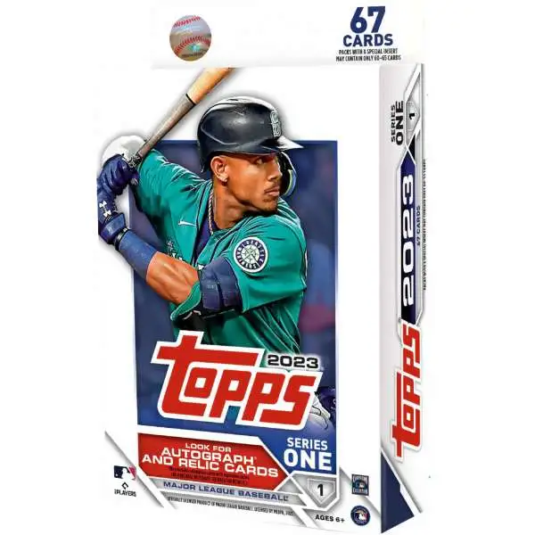 MLB Topps 2023 Series 1 Baseball Trading Card HANGER Box [67 Cards]