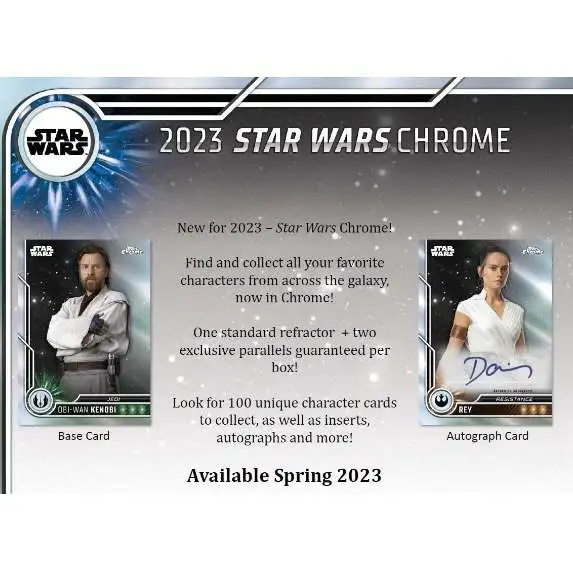 Star Wars Topps Chrome 2023 Star Wars Chrome Trading Card Box 24 Packs