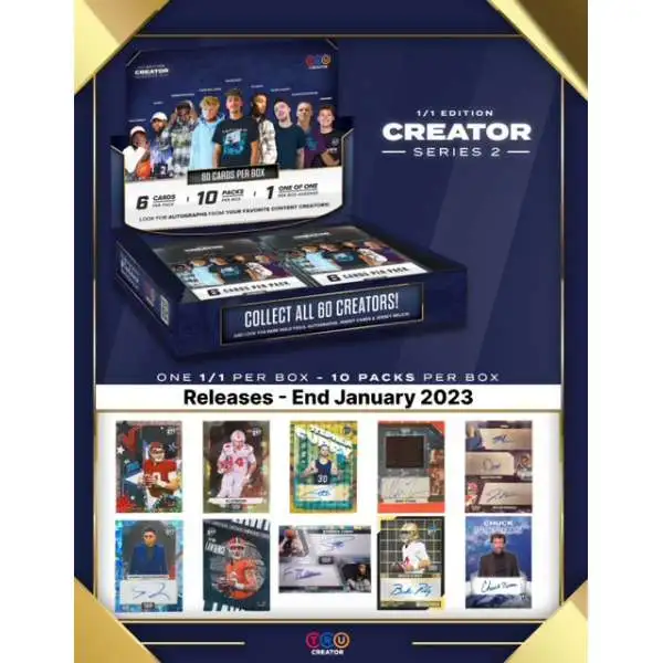 TruCreator, Inc. 2022 Creators Collection Series 2 Trading Card HOBBY Box (Pre-Order ships May)