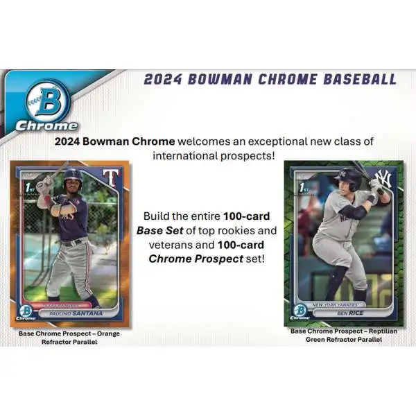 MLB Topps 2024 Bowman Chrome Baseball Trading Cards HOBBY Mini Box [6 Packs Per Mini Box]