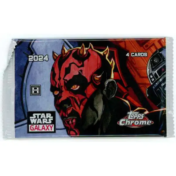 Star Wars Chrome Black 2024 Galaxy Trading Card HOBBY Pack [4 Cards]