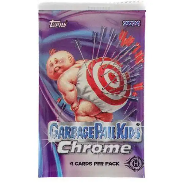 Garbage Pail Kids Topps 2024 Chrome Trading Card HOBBY Pack [4 Cards]
