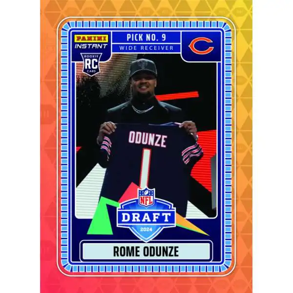 NFL Chicago Bears 2024 Instant Draft Night Football Rome Odunze NFLDN-4 [Rookie]