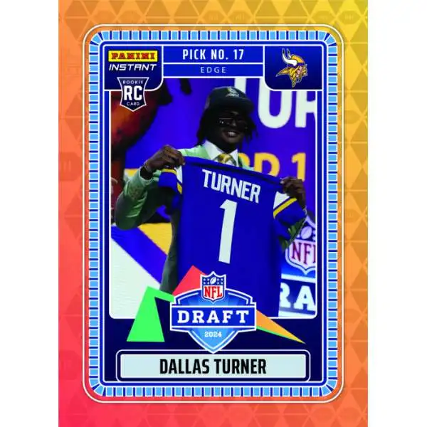 NFL Minnesota Vikings 2024 Instant Draft Night Football Dallas Turner NFLDN-5 [Rookie]