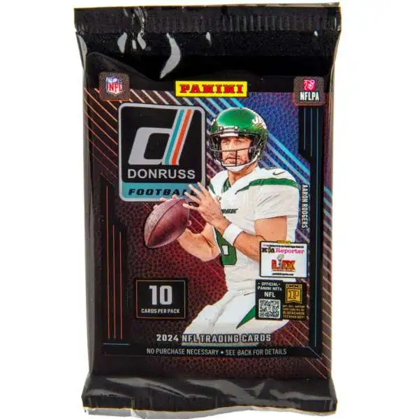 NFL Panini 2024 Donruss Football Trading Card MEGA Pack [10 Cards]