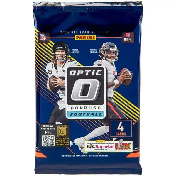 NFL Panini 2024 Donruss Optic Football Trading Card RETAIL Pack [4 Cards]