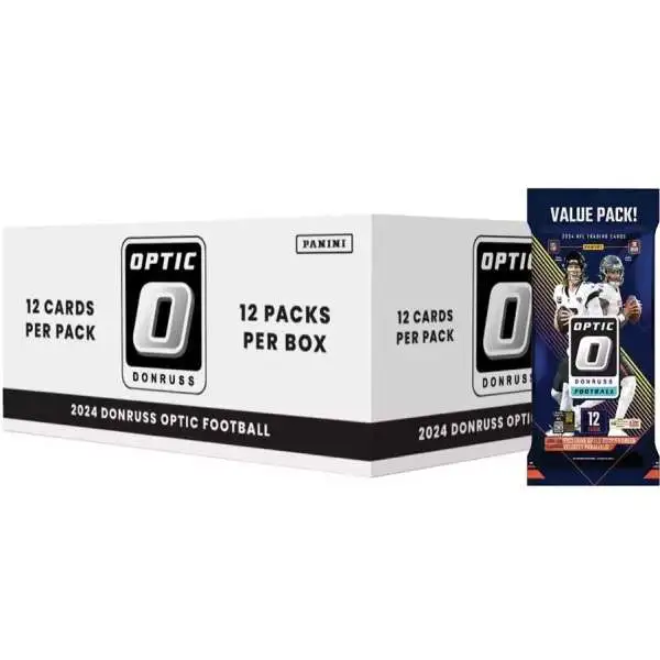 NFL Panini 2024 Donruss Optic Football Trading Card VALUE Box [12 FAT Packs]