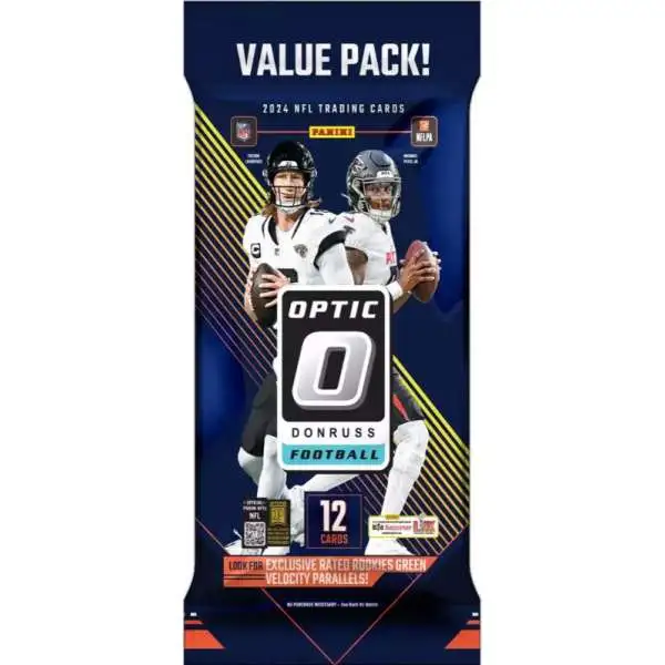 NFL Panini 2024 Donruss Optic Football Trading Card VALUE Pack [12 Cards]