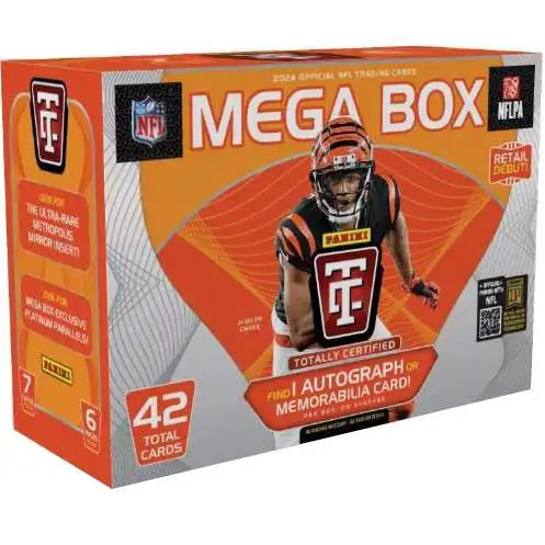 NFL Panini 2024 Totally Certified Football Trading Card MEGA Box [6 Packs]