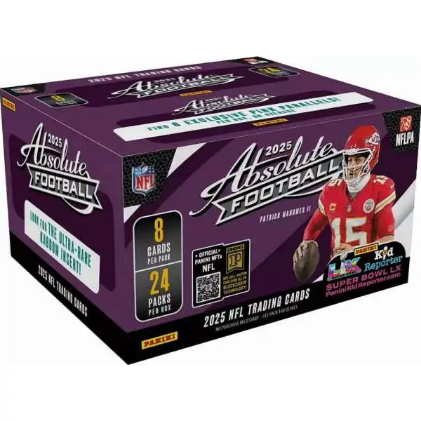 NFL Panini 2025 Absolute Football Trading Card RETAIL Box [24 Packs]