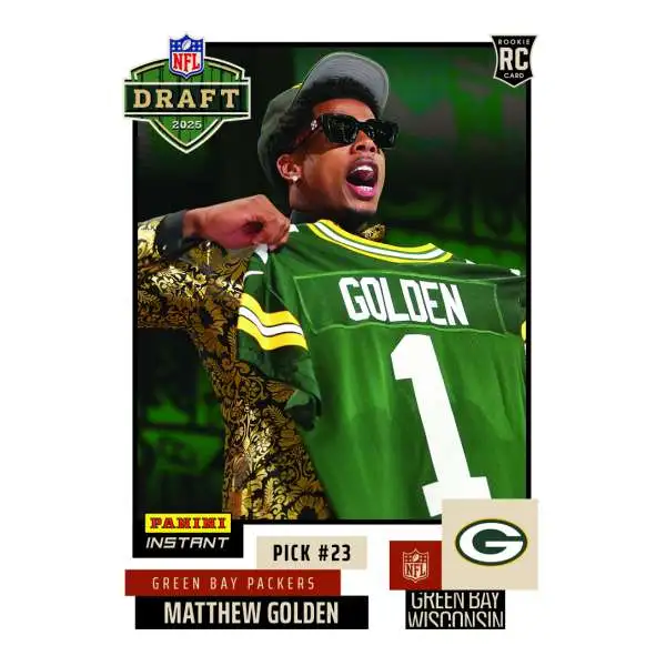 NFL Green Bay Packers 2025 Instant Draft Night Football Matthew Golden NFLDN-12 [Rookie]