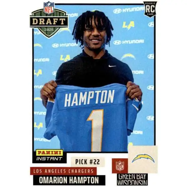 NFL Los Angeles Chargers 2025 Instant Draft Night Football Omarion Hampton NFLDN-14 [Rookie]