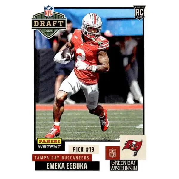 NFL Tampa Bay Buccaneers 2025 Instant Draft Night Football Emeka Egbuka NFLDN-23 [Rookie]