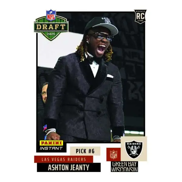 NFL Las Vegas Raiders 2025 Instant Draft Night Football Ashton Jeanty NFLDN-6 [Rookie]