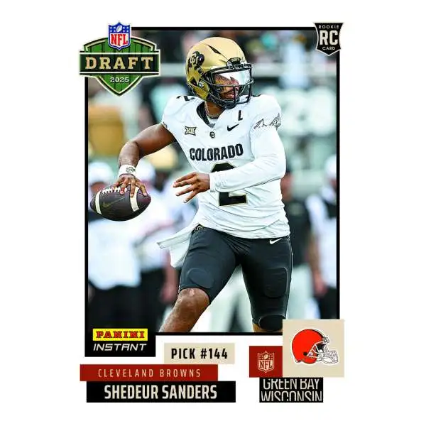 NFL Cleveland Browns 2025 Instant Draft Night Football Shedeur Sanders NFLDN-7 [Rookie]