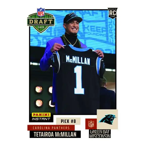 NFL Carolina Panthers 2025 Instant Draft Night Football Tetairoa McMillan NFLDN-9 [Rookie]