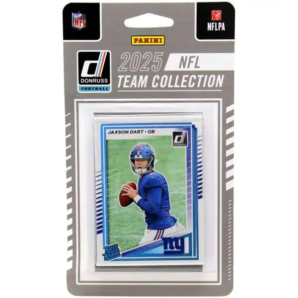 NFL 2025 Donruss Football New York Giants Trading Card Team Set [14 Cards, Jaxson Dart & Cam Skattebo Rookies!]