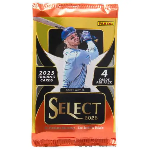 MLB Panini 2025 Select Baseball Trading Card BLASTER Pack [4 Cards]