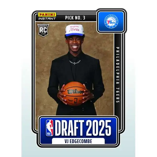 NBA Philadelphia 76ers 2025-26 Instant Draft Night Basketball VJ Edgecombe NBADN-3 [Rookie]
